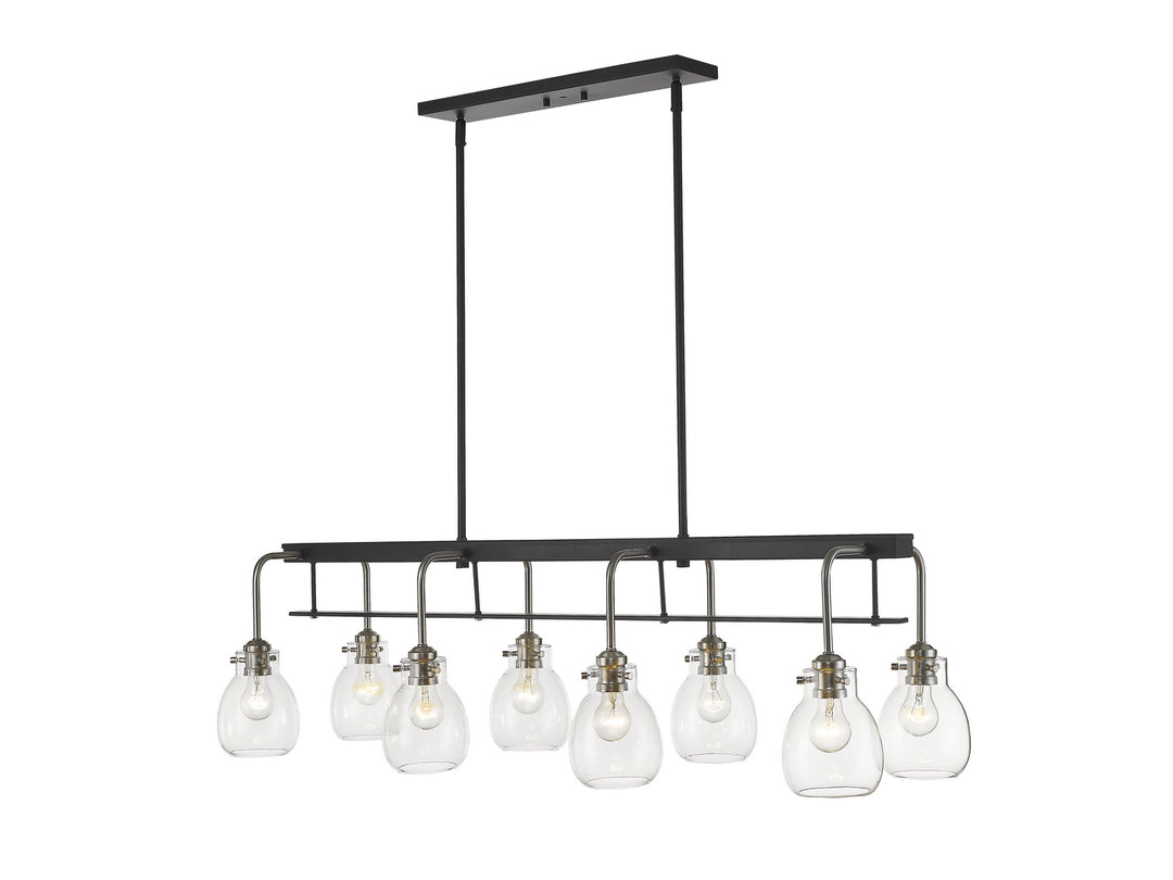 Z-Lite Kraken 466-8L-MB-BN Pendant Light - Matte Black / Brushed Nickel