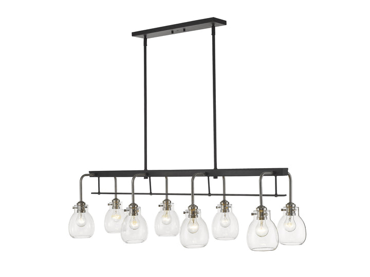 Z-Lite Kraken 466-8L-MB-BN Pendant Light - Matte Black / Brushed Nickel