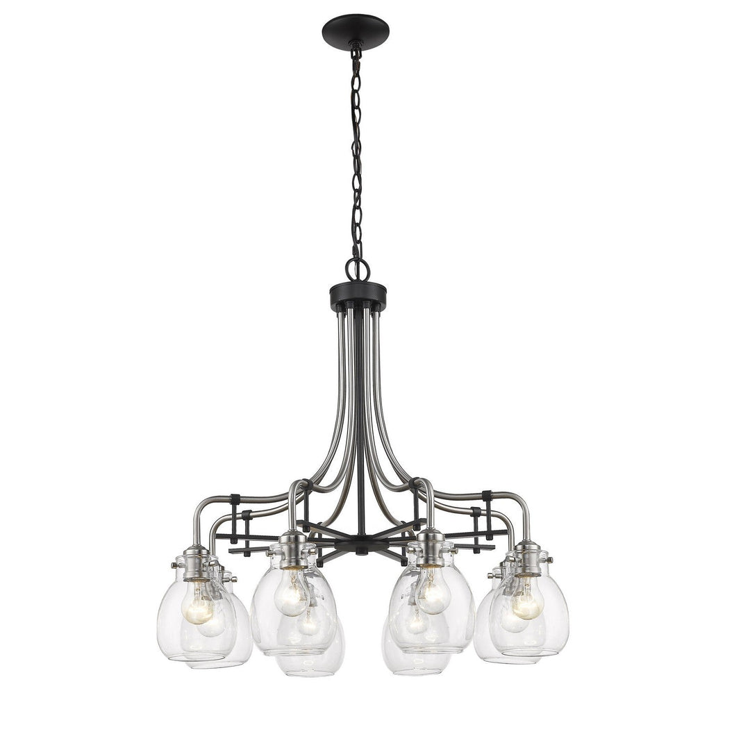 Z-Lite Kraken 466-8MB-BN Chandelier Light - Matte Black / Brushed Nickel