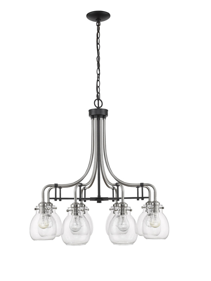 Z-Lite Kraken 466-8MB-BN Chandelier Light - Matte Black / Brushed Nickel