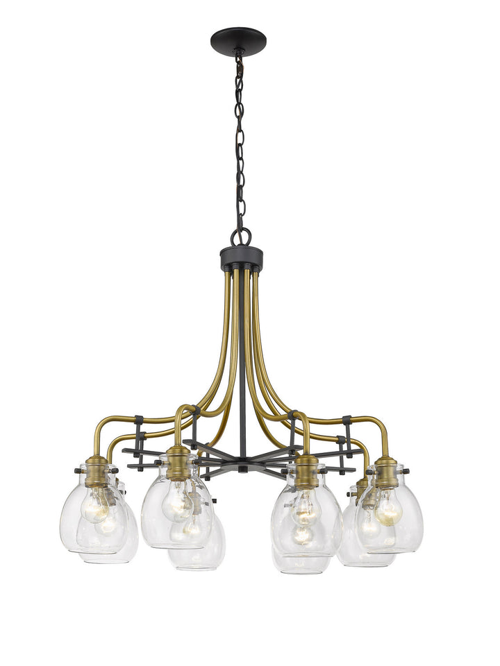 Z-Lite Kraken 466-8MB-OBR Chandelier Light - Matte Black / Olde Brass