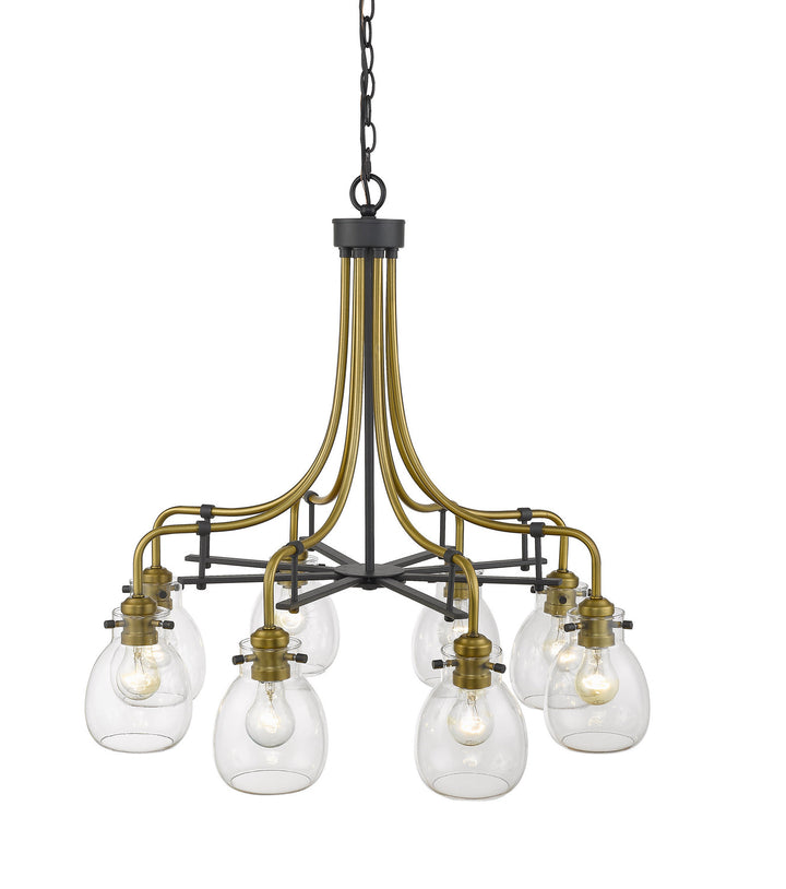 Z-Lite Kraken 466-8MB-OBR Chandelier Light - Matte Black / Olde Brass