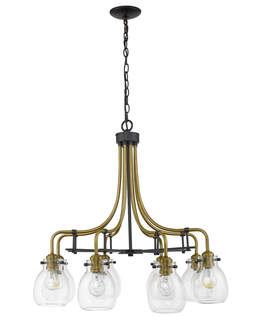 Z-Lite Kraken 466-8MB-OBR Chandelier Light - Matte Black / Olde Brass