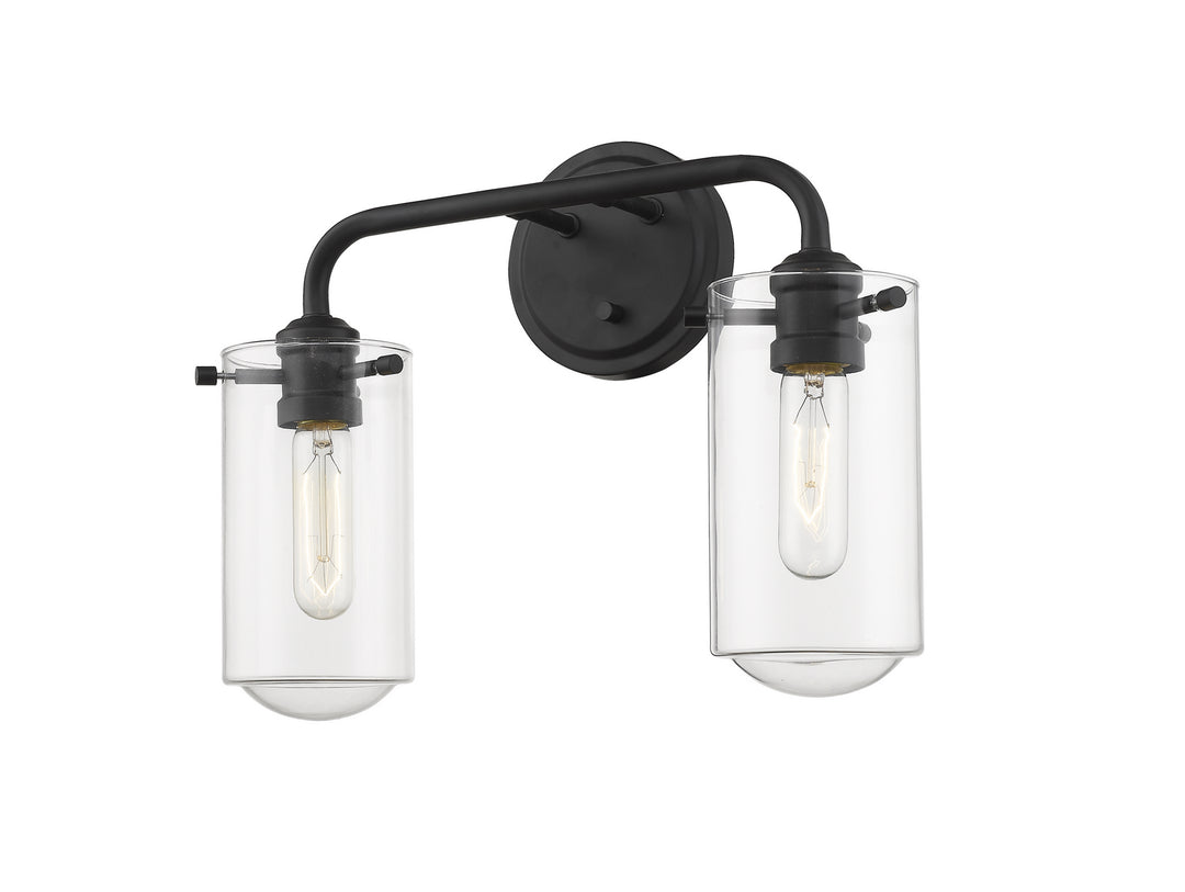 Z-Lite Delaney 471-2V-MB Bath Vanity Light 15 in. wide - Matte Black