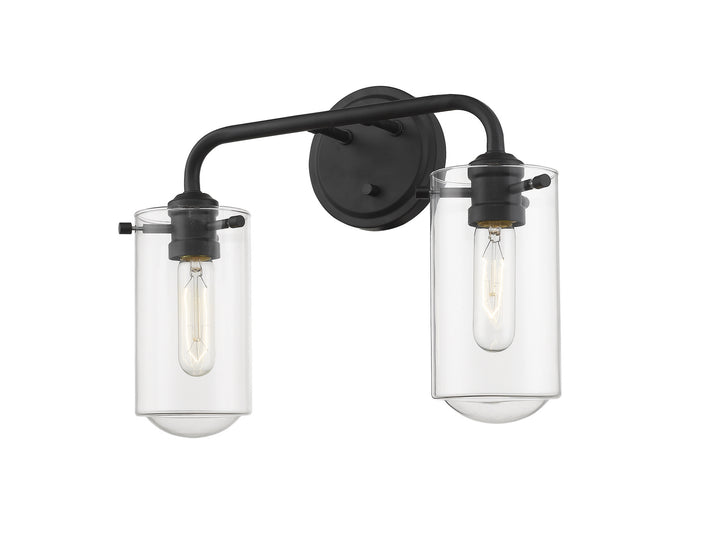 Z-Lite Delaney 471-2V-MB Bath Vanity Light 15 in. wide - Matte Black