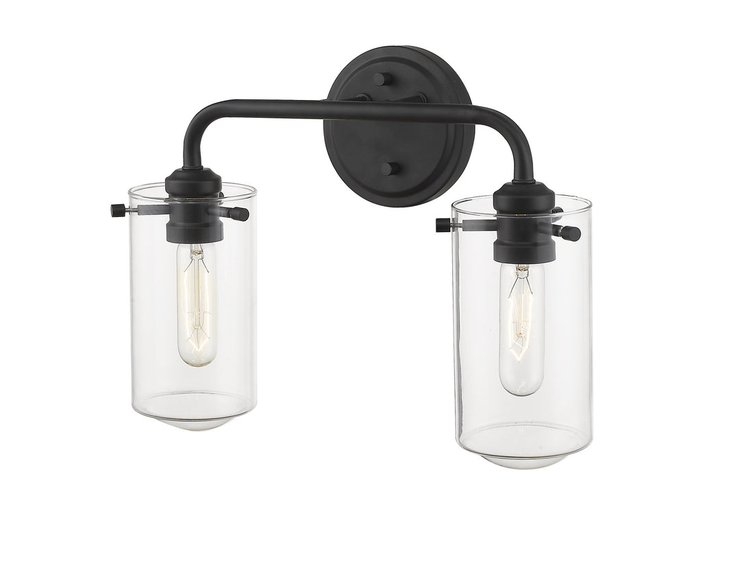 Z-Lite Delaney 471-2V-MB Bath Vanity Light 15 in. wide - Matte Black