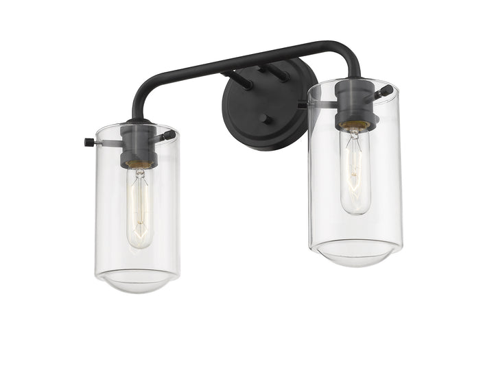 Z-Lite Delaney 471-2V-MB Bath Vanity Light 15 in. wide - Matte Black