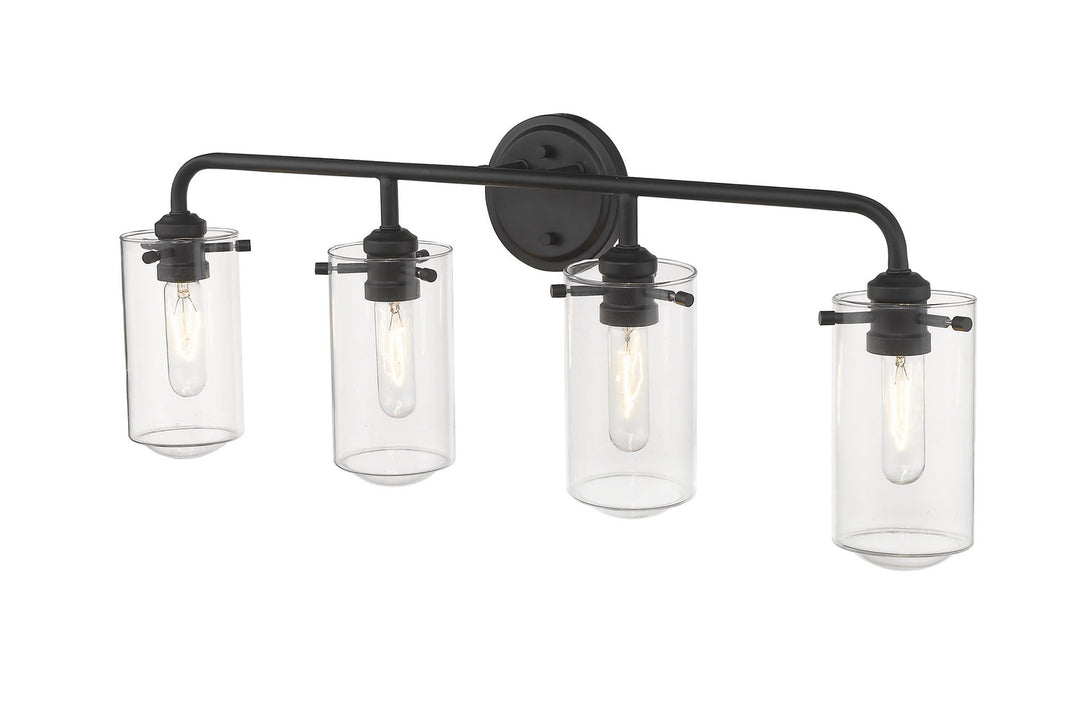 Z-Lite Delaney 471-4V-MB Bath Vanity Light 30 in. wide - Matte Black