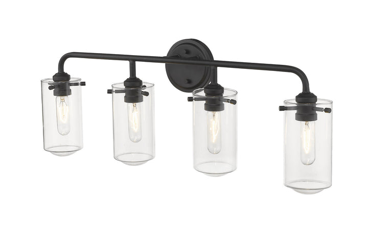 Z-Lite Delaney 471-4V-MB Bath Vanity Light 30 in. wide - Matte Black