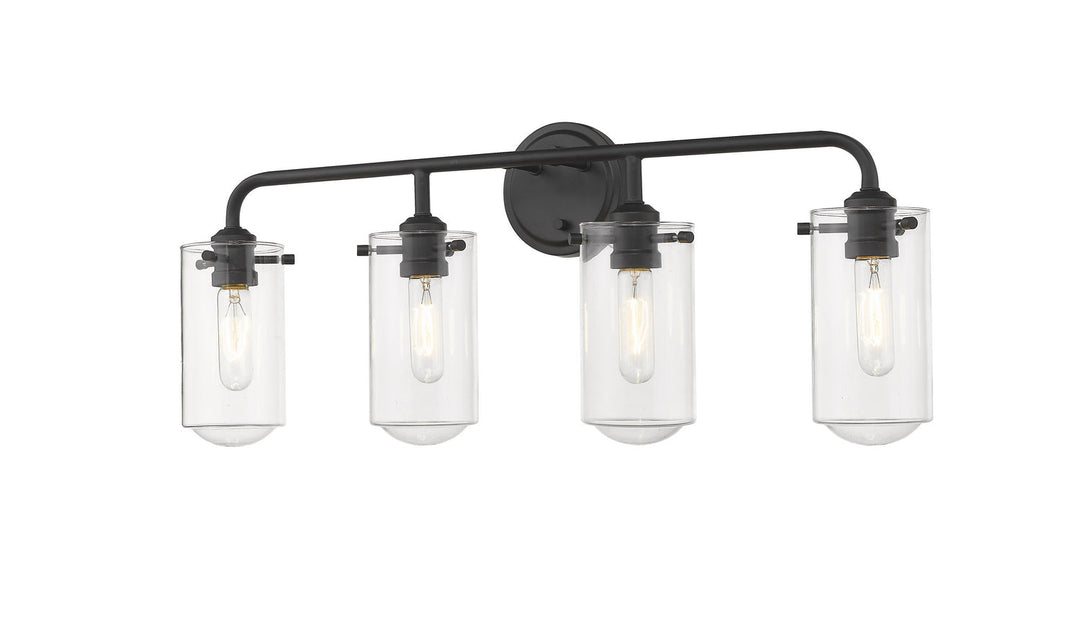 Z-Lite Delaney 471-4V-MB Bath Vanity Light 30 in. wide - Matte Black