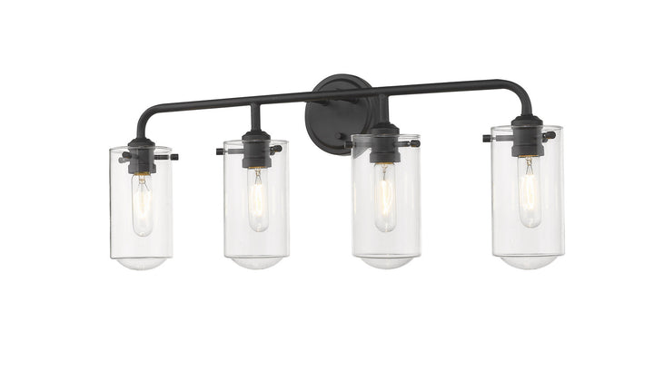 Z-Lite Delaney 471-4V-MB Bath Vanity Light 30 in. wide - Matte Black