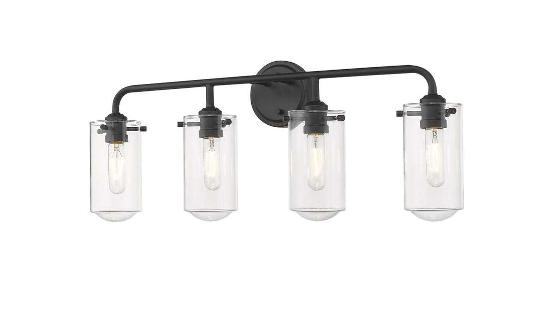 Z-Lite Delaney 471-4V-MB Bath Vanity Light 30 in. wide - Matte Black