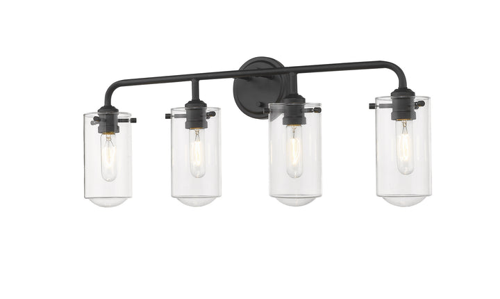 Z-Lite Delaney 471-4V-MB Bath Vanity Light 30 in. wide - Matte Black