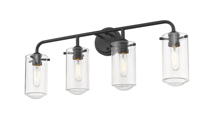 Z-Lite Delaney 471-4V-MB Bath Vanity Light 30 in. wide - Matte Black