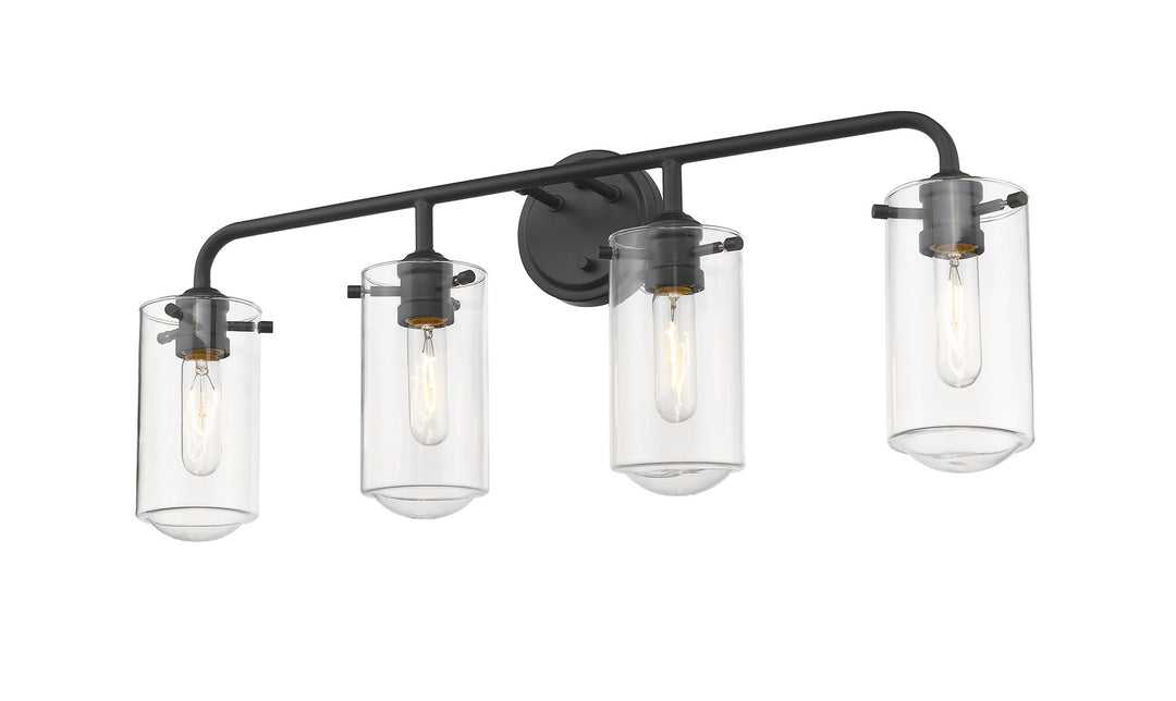 Z-Lite Delaney 471-4V-MB Bath Vanity Light 30 in. wide - Matte Black