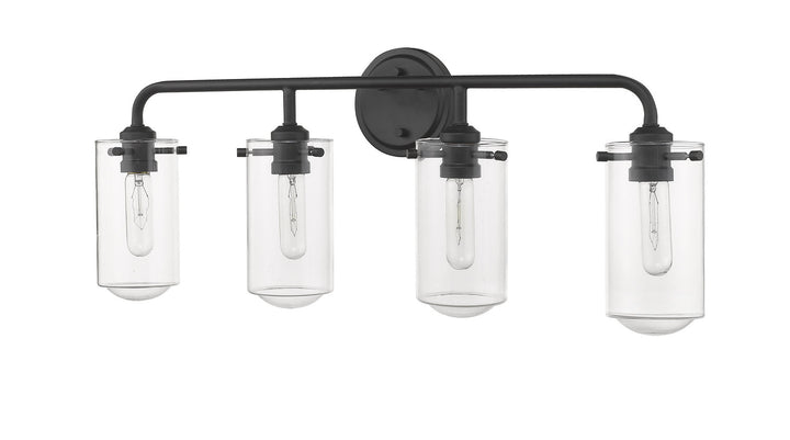 Z-Lite Delaney 471-4V-MB Bath Vanity Light 30 in. wide - Matte Black