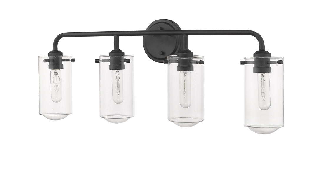 Z-Lite Delaney 471-4V-MB Bath Vanity Light 30 in. wide - Matte Black