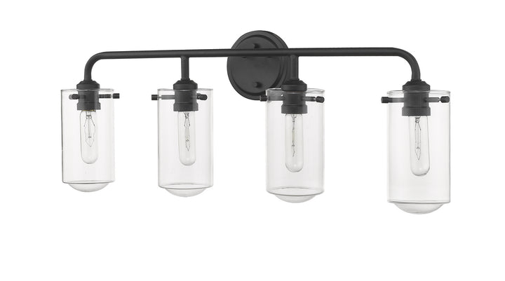 Z-Lite Delaney 471-4V-MB Bath Vanity Light 30 in. wide - Matte Black