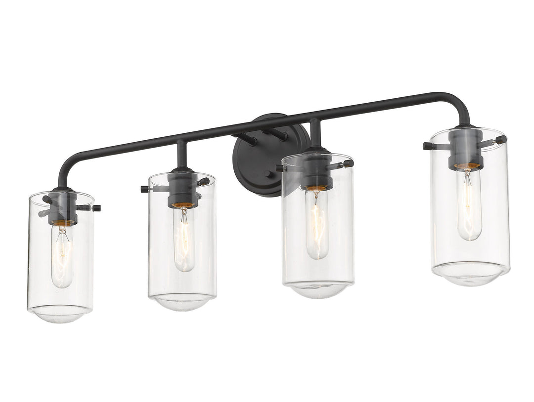 Z-Lite Delaney 471-4V-MB Bath Vanity Light 30 in. wide - Matte Black