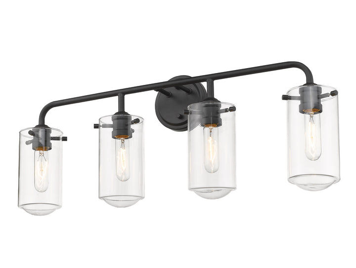 Z-Lite Delaney 471-4V-MB Bath Vanity Light 30 in. wide - Matte Black