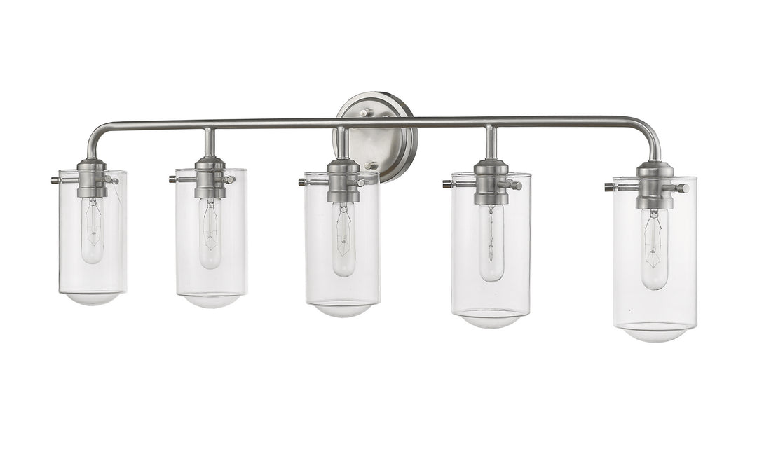 Z-Lite Delaney 471-5V-BN Bath Vanity Light 38 in. wide - Brushed Nickel