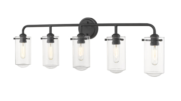 Z-Lite Delaney 471-5V-MB Bath Vanity Light 38 in. wide - Matte Black