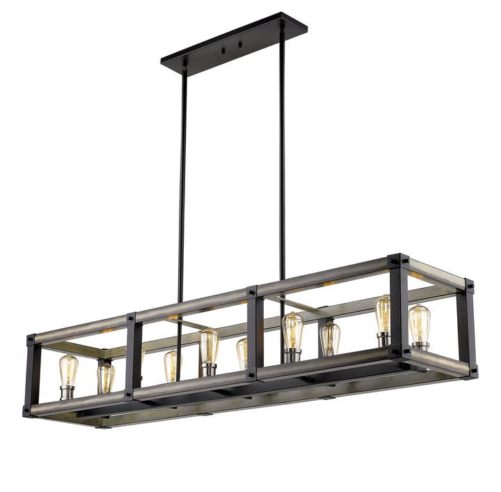 Z-Lite Kirkland 472-10L-ABB Pendant Light - Ashen Barnboard
