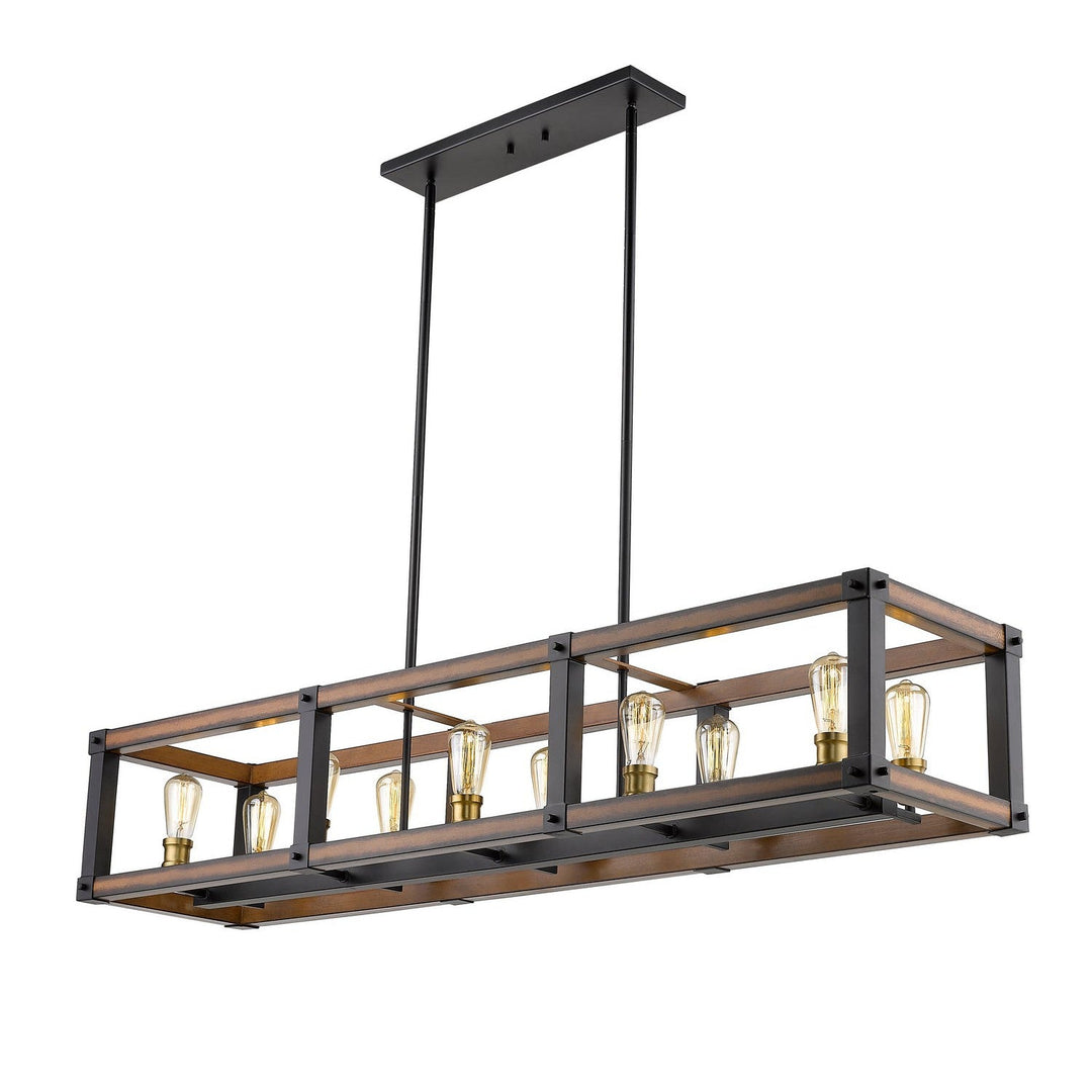 Z-Lite Kirkland 472-10L-RM Pendant Light - Rustic Mahogany