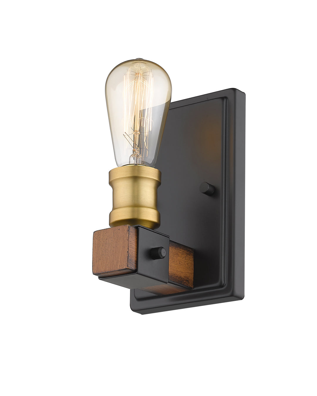 Z-Lite Kirkland 472-1S-RM Wall Sconce Light - Rustic Mahogany