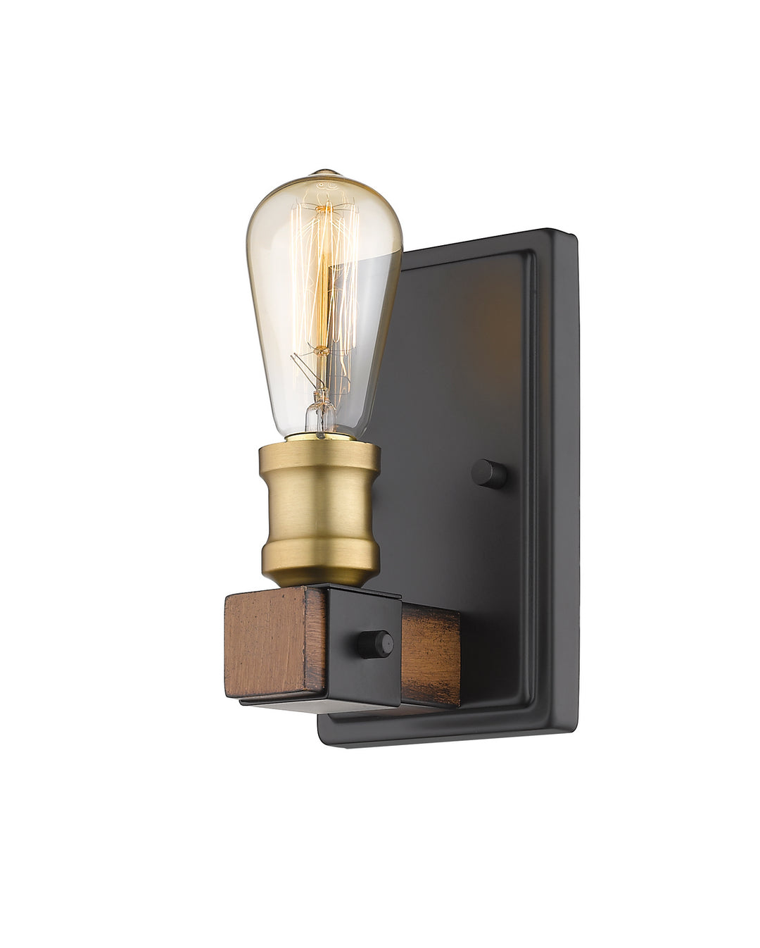 Z-Lite Kirkland 472-1S-RM Wall Sconce Light - Rustic Mahogany