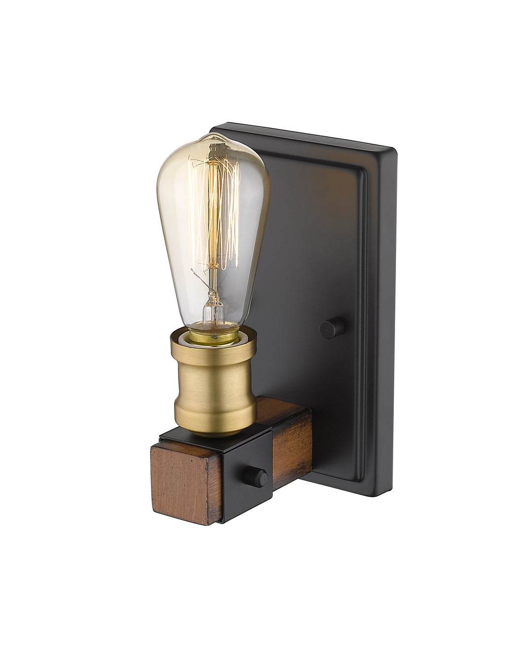 Z-Lite Kirkland 472-1S-RM Wall Sconce Light - Rustic Mahogany