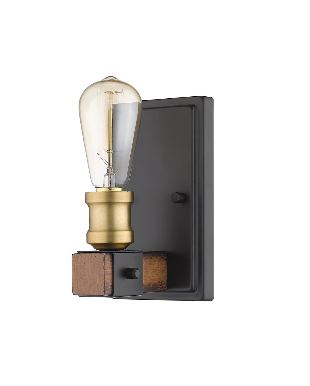 Z-Lite Kirkland 472-1S-RM Wall Sconce Light - Rustic Mahogany