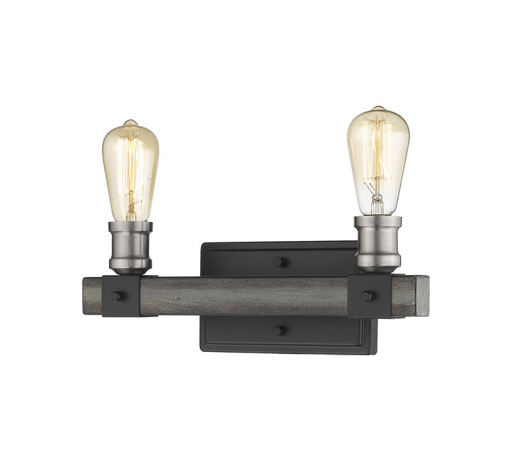 Z-Lite Kirkland 472-2V-ABB Bath Vanity Light 14 in. wide - Ashen Barnboard