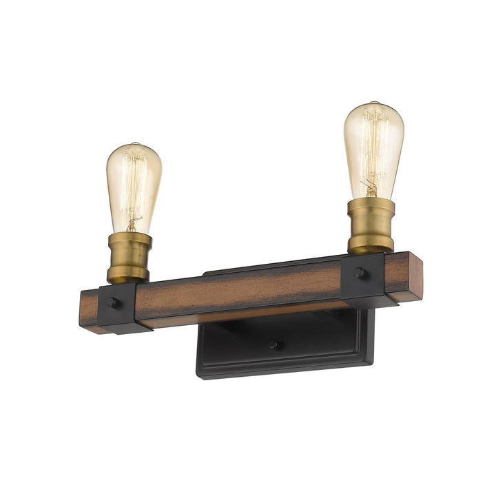 Z-Lite Kirkland 472-2V-RM Bath Vanity Light 14 in. wide - Rustic Mahogany