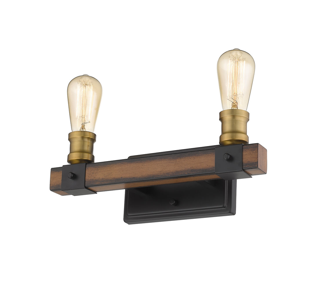 Z-Lite Kirkland 472-2V-RM Bath Vanity Light 14 in. wide - Rustic Mahogany