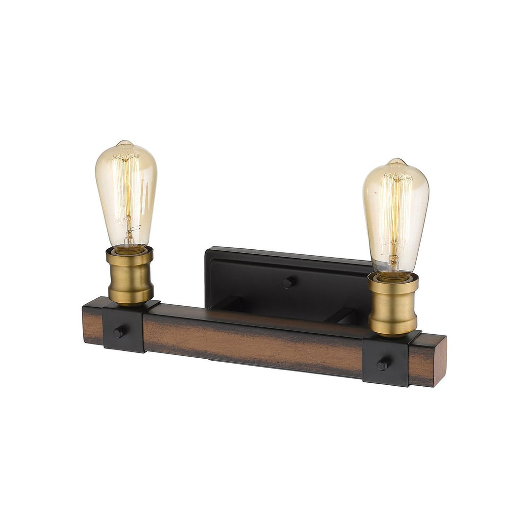 Z-Lite Kirkland 472-2V-RM Bath Vanity Light 14 in. wide - Rustic Mahogany