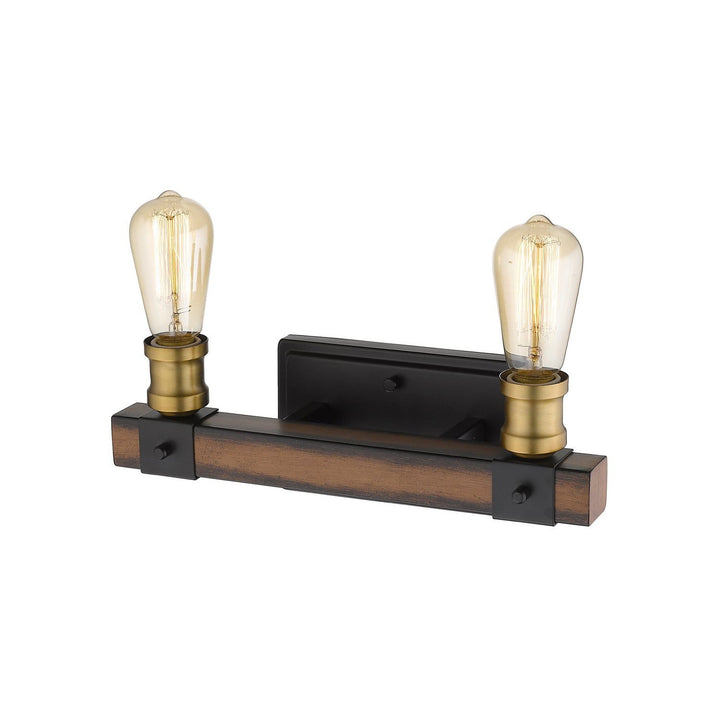 Z-Lite Kirkland 472-2V-RM Bath Vanity Light 14 in. wide - Rustic Mahogany