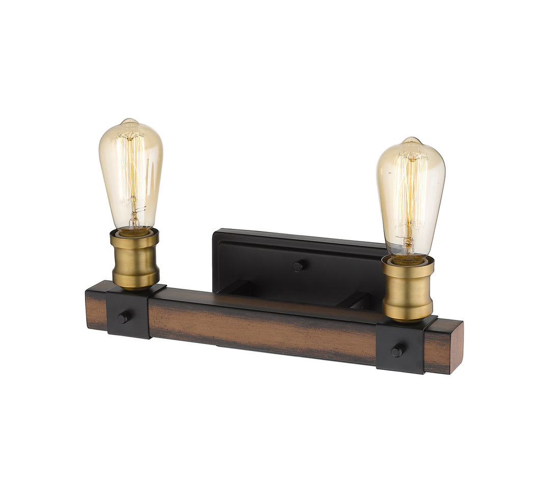 Z-Lite Kirkland 472-2V-RM Bath Vanity Light 14 in. wide - Rustic Mahogany