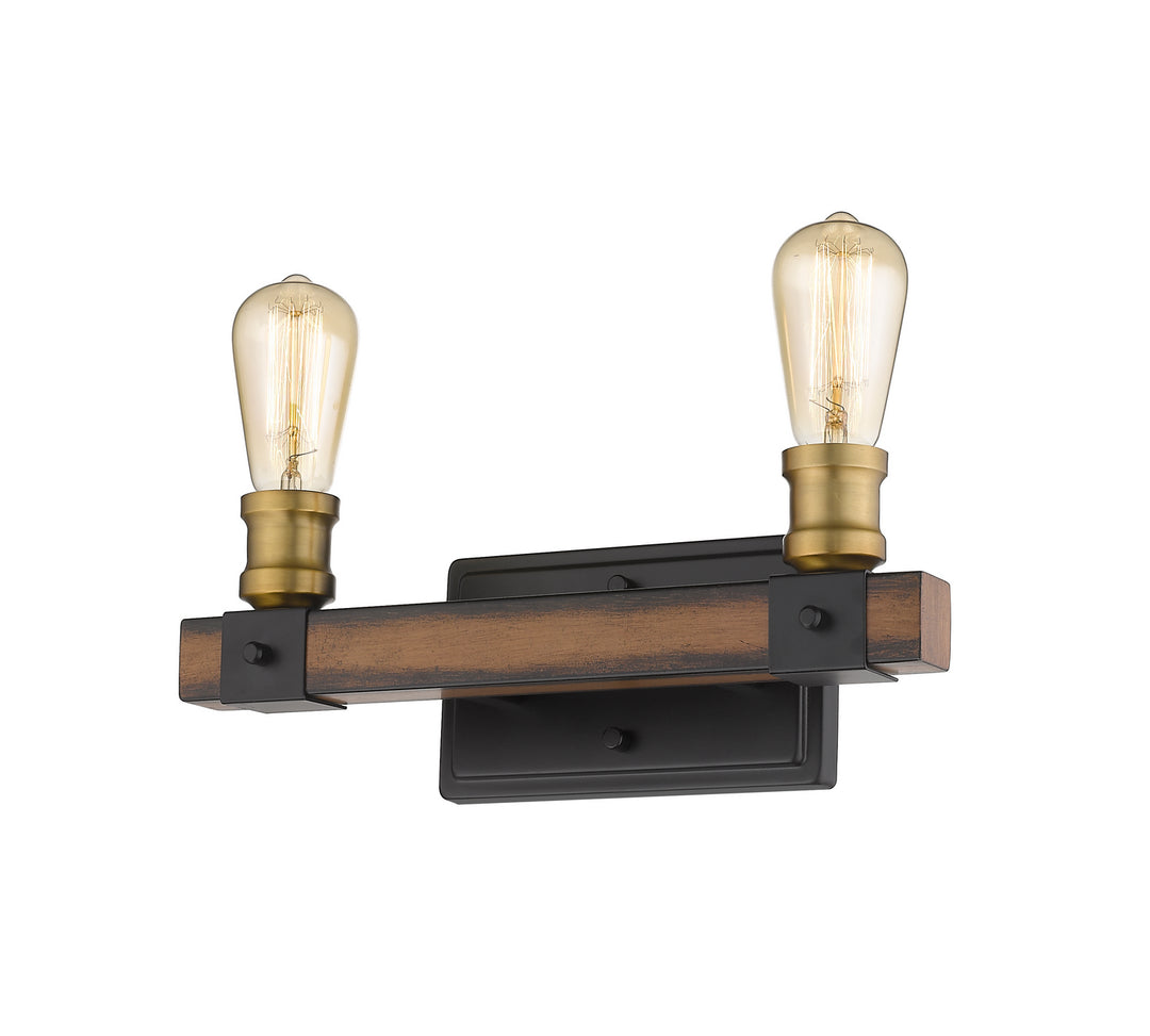 Z-Lite Kirkland 472-2V-RM Bath Vanity Light 14 in. wide - Rustic Mahogany