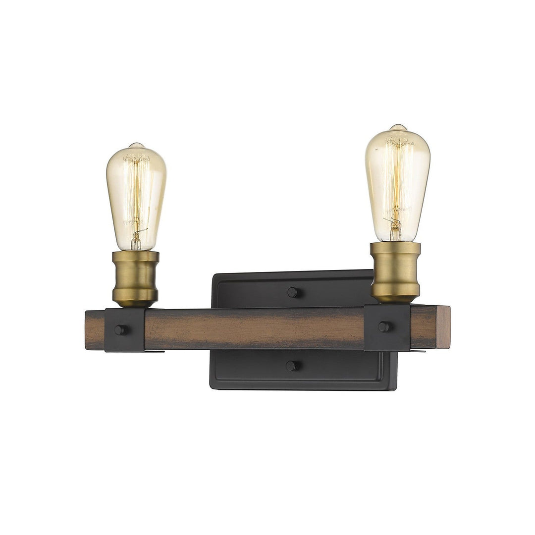 Z-Lite Kirkland 472-2V-RM Bath Vanity Light 14 in. wide - Rustic Mahogany