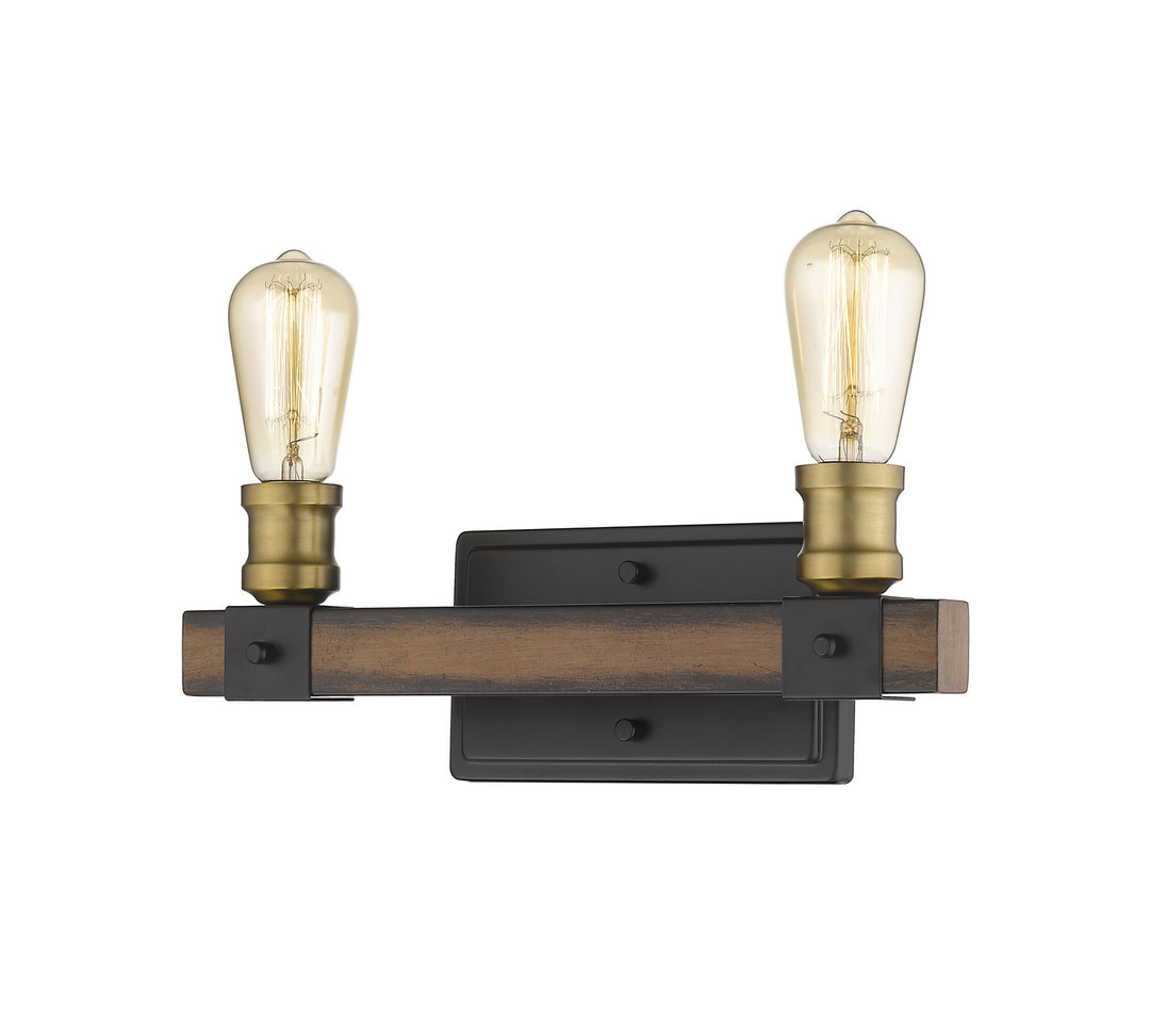 Z-Lite Kirkland 472-2V-RM Bath Vanity Light 14 in. wide - Rustic Mahogany