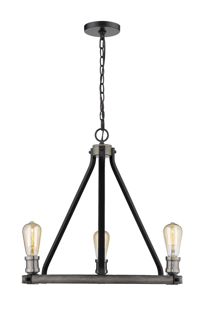 Z-Lite Kirkland 472-3ABB Chandelier Light - Ashen Barnboard