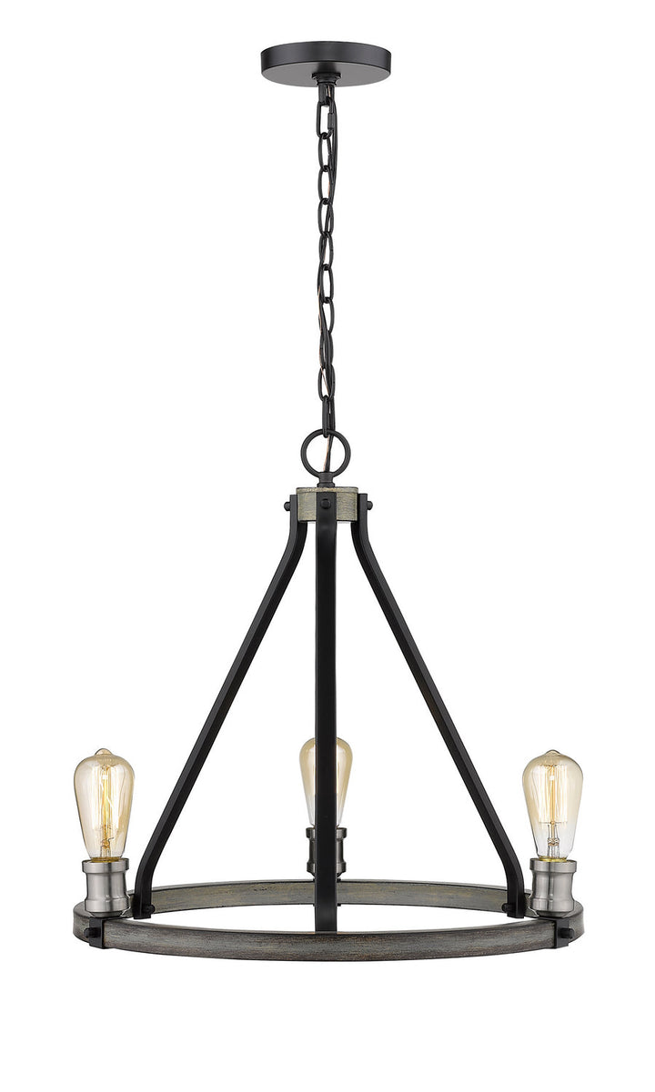 Z-Lite Kirkland 472-3ABB Chandelier Light - Ashen Barnboard