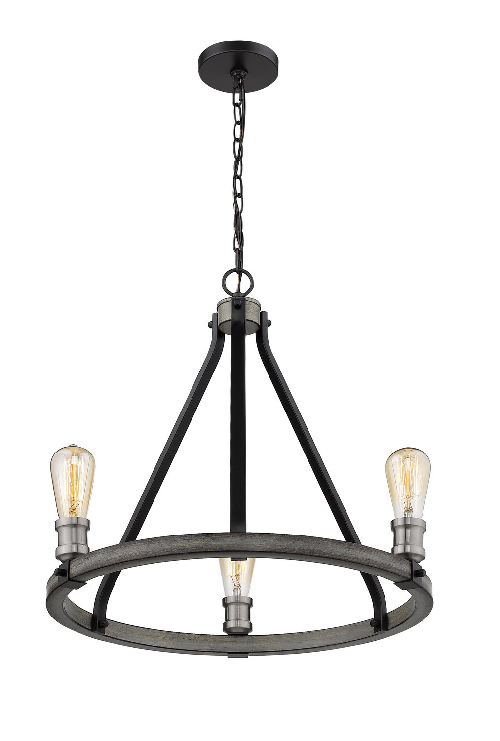 Z-Lite Kirkland 472-3ABB Chandelier Light - Ashen Barnboard