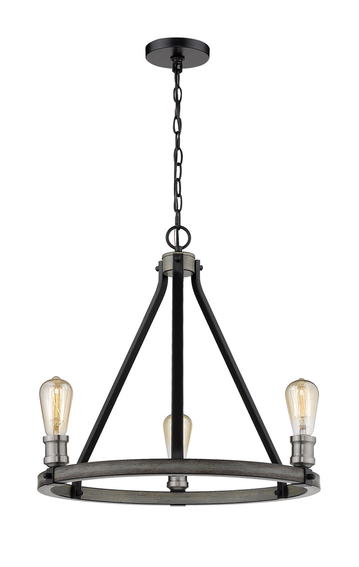 Z-Lite Kirkland 472-3ABB Chandelier Light - Ashen Barnboard