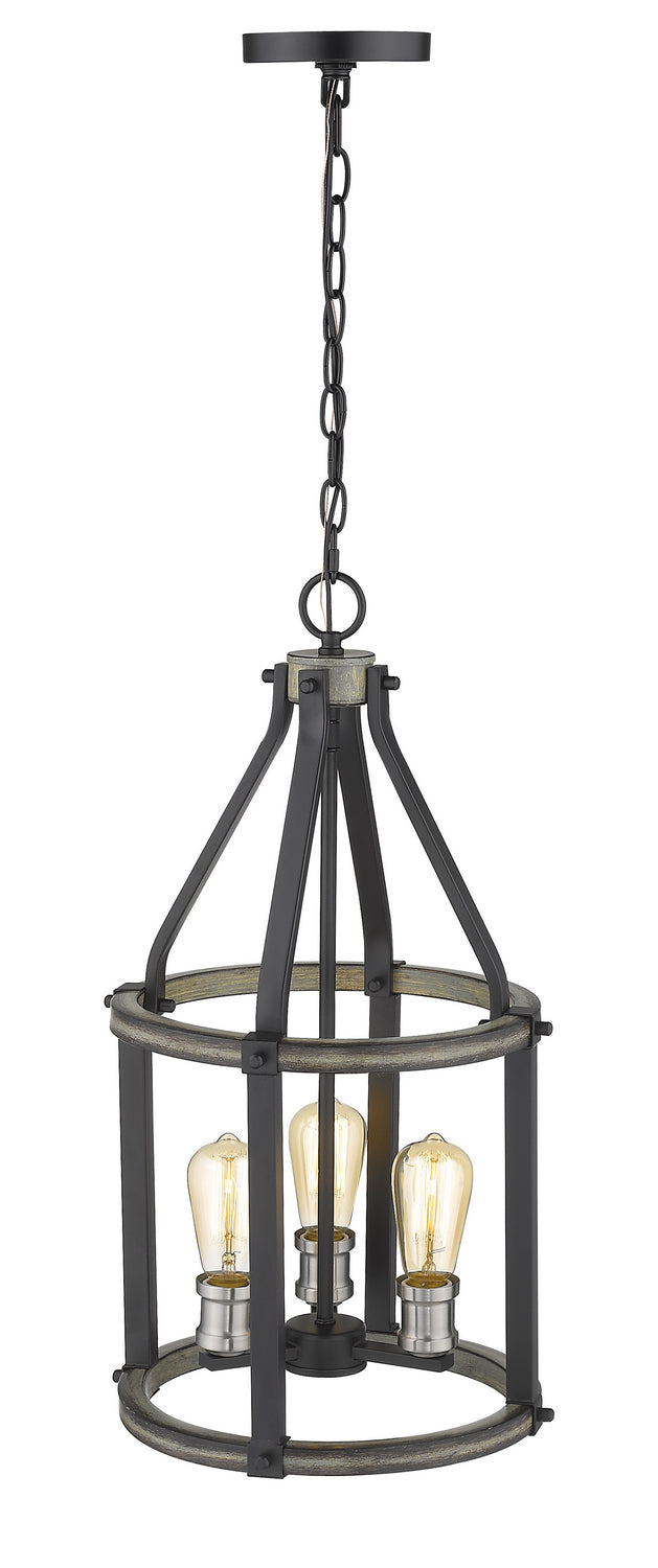 Z-Lite Kirkland 472-3P-ABB Chandelier Light - Ashen Barnboard
