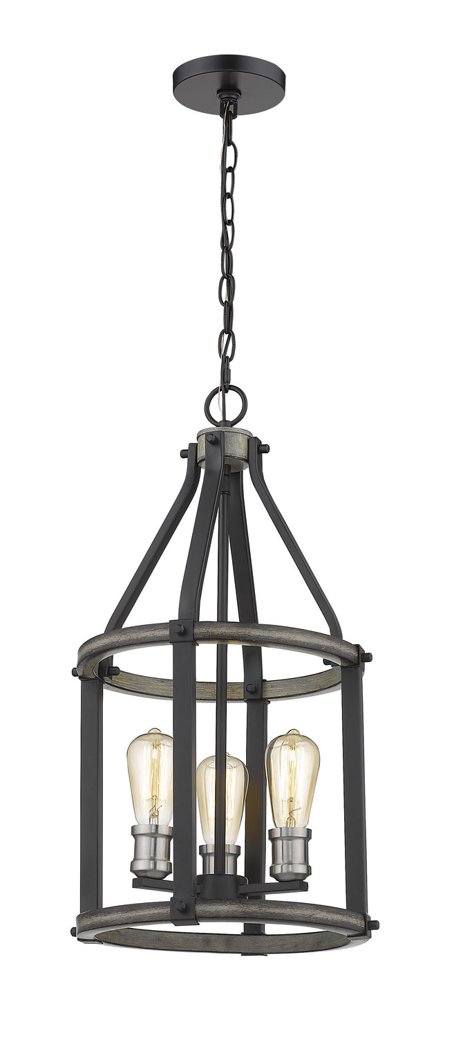 Z-Lite Kirkland 472-3P-ABB Chandelier Light - Ashen Barnboard