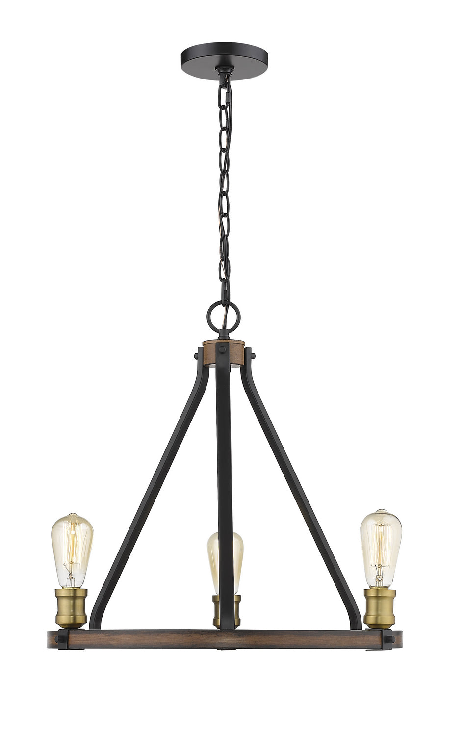 Z-Lite Kirkland 472-3RM Chandelier Light - Rustic Mahogany