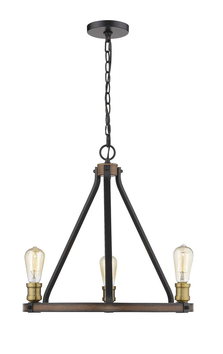 Z-Lite Kirkland 472-3RM Chandelier Light - Rustic Mahogany