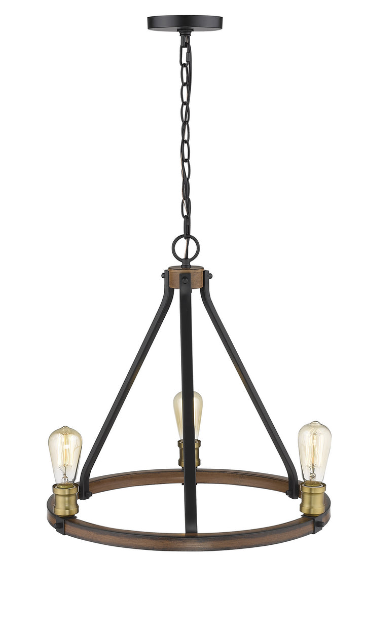 Z-Lite Kirkland 472-3RM Chandelier Light - Rustic Mahogany